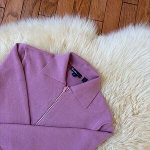 Pink Silk Sweater Jacket